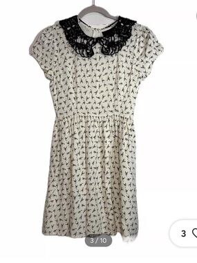 Emo Hot Topic Penn Dreadful scorpion print cream dress codplay grunge small